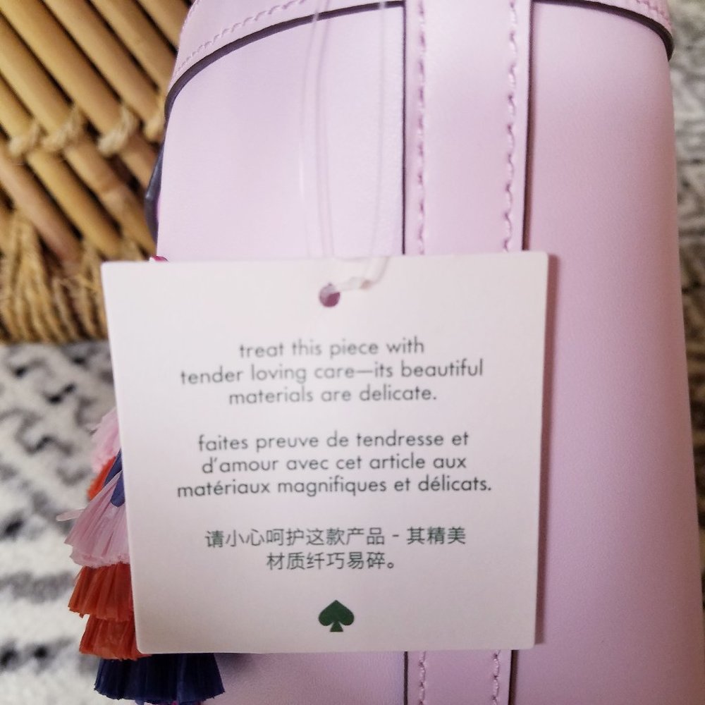 Kate Spade Pippa Flock Party Small Bucket Bag - Picture 7 of 9